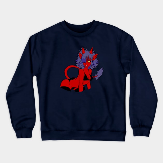 demon girl Crewneck Sweatshirt by faunahart